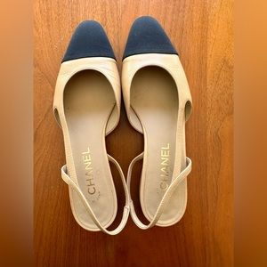 Chanel slingback flats